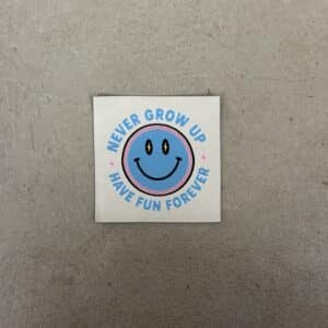 Loop&Label - Never grow up smiley - XXL label