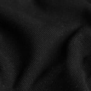 Double brushed viscose rib jersey zwart