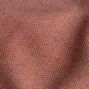 Wol | polyester yarn dyed herringbone oranje