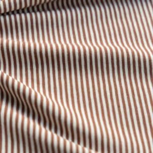 Jersey yarn dyed strepen roest/offwhite