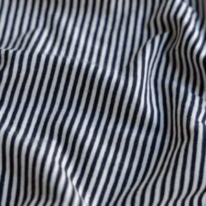 Jersey yarn dyed strepen donkerblauw/offwhite