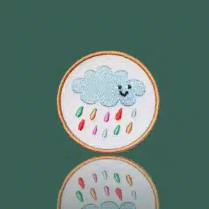 HejPatches - strijkapplicatie regenwolk
