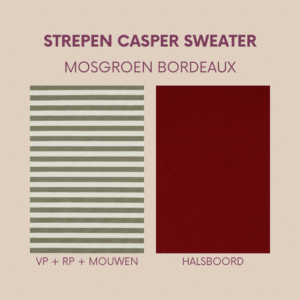 Pakket casper sweater dames - mosgroen bordeaux