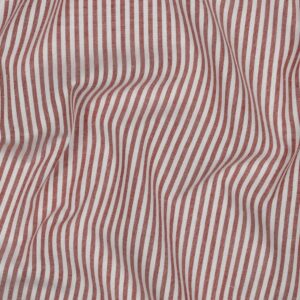 Yarn dyed poplin strepen 3mm terra