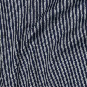 Jacquard yarn dyed strepen navy