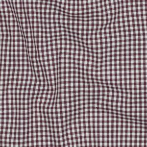 Yarn dyed poplin ruit 2.7mm aubergine