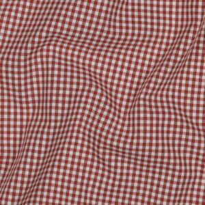 Yarn dyed poplin ruit 2.7mm terra