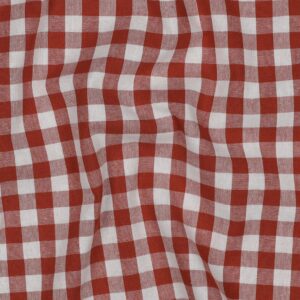 Yarn dyed poplin ruit terra