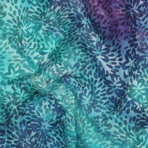 Viscose batik turquoise