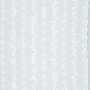 Broderie tweezijdige schulprand wit