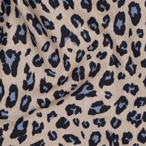 Linnen viscose dierenprint camel