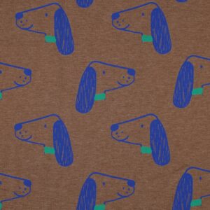 Jersey melange honden taupe