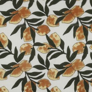 Indiase blockprint katoen citroenen wit