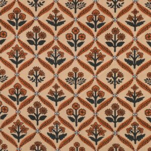 Indiase blockprint katoen bloemen camel