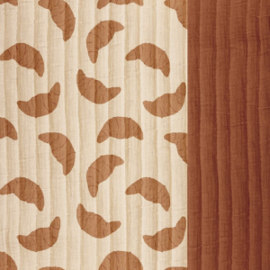 Stepped double gauze croissant