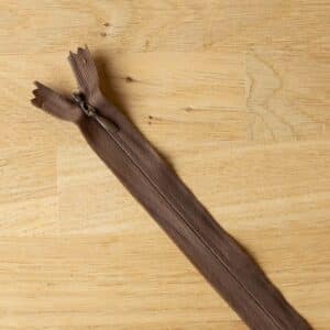 Blinde rits 22 cm - Bruin