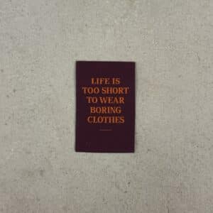 Loop&Label - Life is too short - XXL label