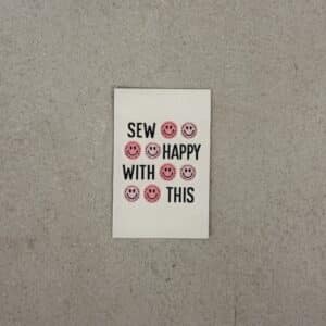 Loop&Label - Sew happy with this roze - XXL label