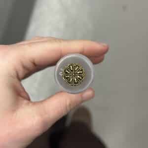 Knoop oud goud bloem 15mm