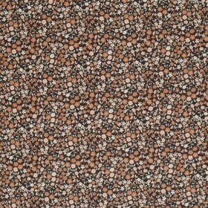 Jersey digitaal bloemen bruin