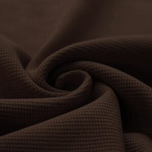 Wafel knit jersey donkerbruin
