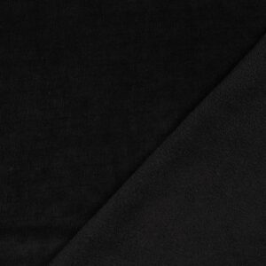 Double sided gebreide velours sherpa zwart