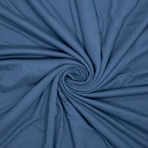 Katoenen t-shirt stof donker jeansblauw