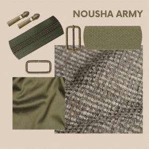 Naaipakket Nousha tas - army