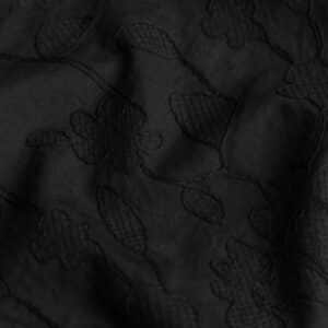 Fibre Mood - Katoen geborduurde bloemen zwart