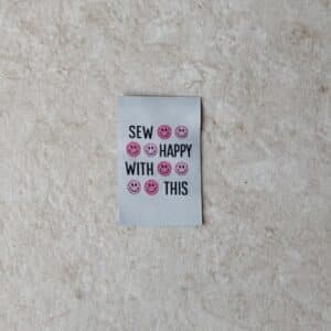 Loop&Label - Sew happy with this roze - XXL label