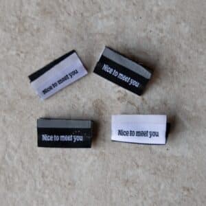 Loop&Label - Nice to meet you - zijnaadlabels (4 stuks)