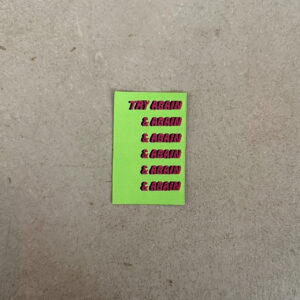 Van schie raamdecoratie & stoffen 3 Loop&label - try again - xxl label