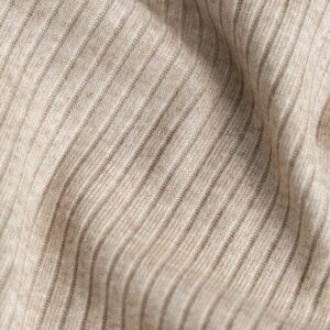 Coupon 60cm heavy knitted rib beige