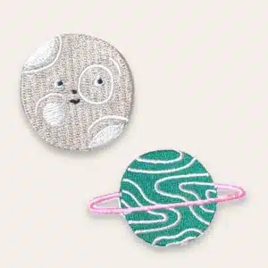 HejPatches - strijkapplicatie set maan & planeet