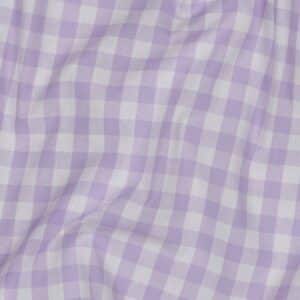 Yarn dyed poplin ruit 10mm lila