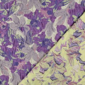Jacquard bloemen lila