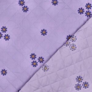 Stepped geborduurde harten lila