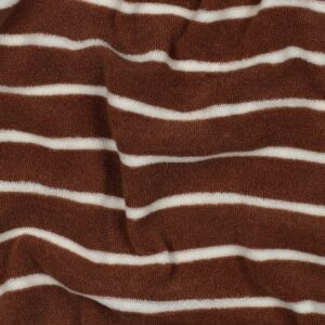 Badstof yarn dyed strepen bruin/ecru