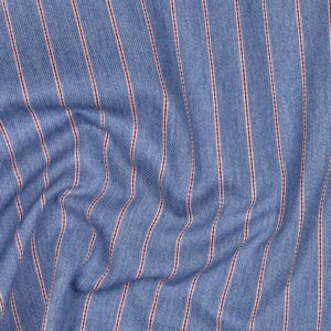 Denim rode strepen lichtblauw