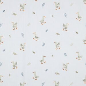 Poplin organic gansjes wit