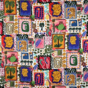 Katoen satijn digitaal zomer patchwork