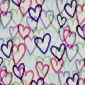 Sweat digitaal neon harten wit