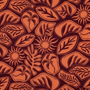 Rosella viscose stretch abstract aubergine