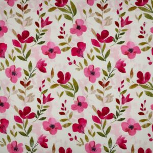 Viscose radiance digitaal roze bloemen