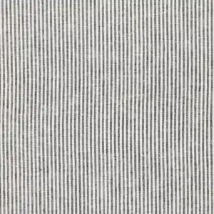 Linnen katoen fijne strepen donkergrijs