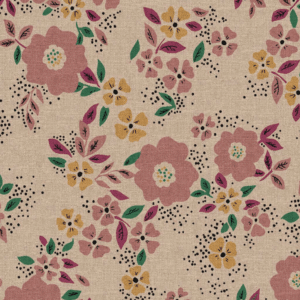 Van schie raamdecoratie & stoffen 7 Canvas bloemen oscal beige/roze