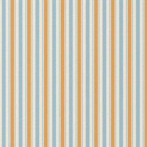 Katoen strepen blauw/oranje