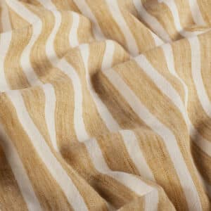 Geweven polyester strepen oker