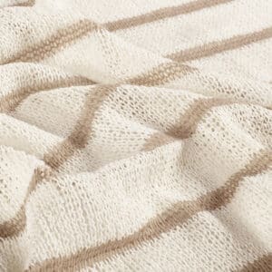 Gebreide jacquard strepen beige