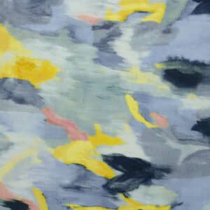 Viscose linnen abstract lichtblauw